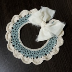 ☆受注生産☆Flower frill collar ~クラシカルブルー~