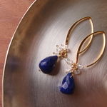 ★sale★ultramarine［金色のラピスラズリのピアス］