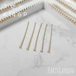 【50pcs】K14GP Tピン 高品質 ゴールド 0.6mm 26mm 1266