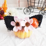 ネコ耳ハロウィン花冠②（ピンク）　うさぎ花冠 　Sサイズ