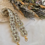 ✴︎再販✴︎レトロ柄インド刺繍リボンショルダーストラップ(ピスタチオグリーン)