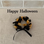 ハロウィン🎃うさぎ用リボンクラウン オレンジ