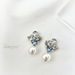 サムシングブルービジューのパールピアス・イヤリング／ウェディング・ブライダル・花嫁さまに