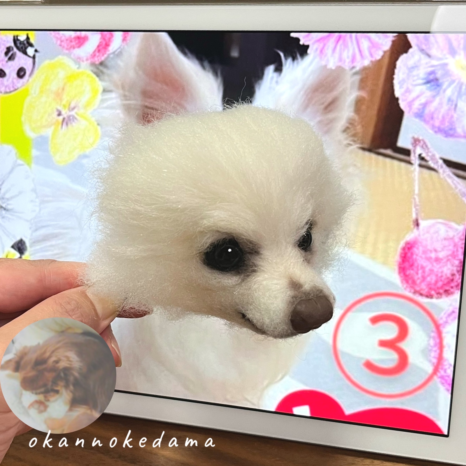 3D犬 チワワ オーダーメイド 羊毛フェルト 犬 - OKAN-0720'S