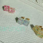 クラッシュシェルのピアスorノンホールピアス