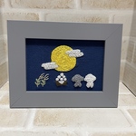 kogonta様オーダー品　【送料無料】刺繍　フレーム　インテリア　トイプードル　お月見