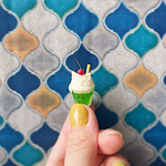 再7✨猫耳アイスのメロンクリームソーダキーホルダー✩（チャームに変更はオプションにて）