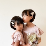 ほんのり甘いレース柄＊ホワイトドロップ＊刺繍パッチンピン