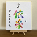 花文字命名書（色紙）