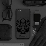 【360°全面保護強化ガラスフィルム付き】iPhone6/iPhone8/iPhone7/iPhoneX/iPhone6Plus/iPhone7Plus/iPhone8Plusケース 黒 虎　タイガー