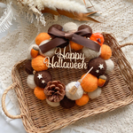 ハロウィン ハロウィンリース Halloween オレンジカラー🧡 ほうき×星