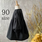 90size 小さな魔女さんのやわらかハーフリネンワンピース