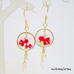 金魚が泳ぐまぁるいピアス☆