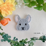 ビーズ刺繍のチンチラ　※受注制作