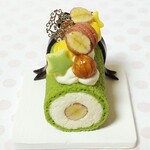 ミニチュア・抹茶のロールケーキ