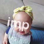 ④*baby*ミモザPリボンヘアバンド