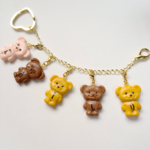 オーダーイニシャルくまくまチャーム