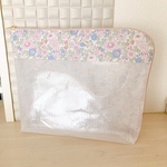 f様オーダー品　リバティビニコ　特大オーダーマチつき大きく開く連絡袋　