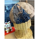 木綿生地の柿渋染めベレー帽　　　　　　　ハンドメイド