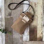カフェオレ 倉敷帆布 / 帆布 サコッシュ(M) iPad mini 長財布 ショルダーバッグ スマホショルダー ポシェット