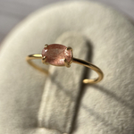(再販)希少石💍オレゴンサンストーンのシンプルリング(18KGP)【フリーサイズ】