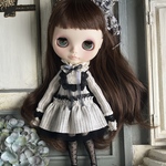 2299 ブライスさんのモノトーンなワンピース   Blythe ブライス アウトフィット 洋服