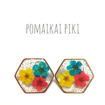 キラキラ押し花ピアス