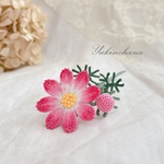 ブローチ～コスモス(ピンクb)1&1〜
