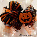 【わんちゃん／ねこちゃん用リボン】ハロウィン🎃／チェック／コウモリ