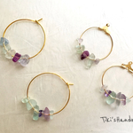 FLUORITE FOOP フローライトフープピアス