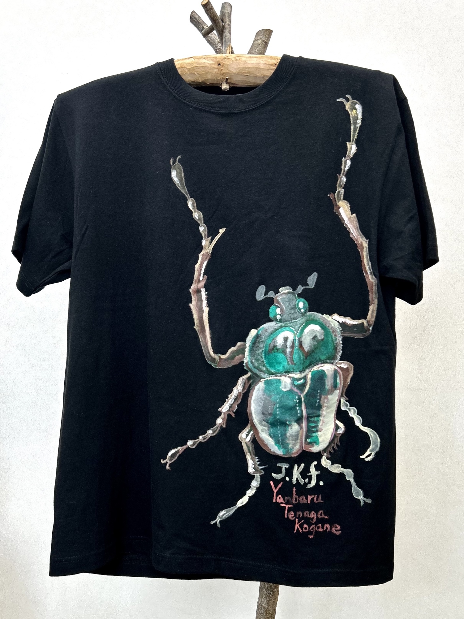 手描きTシャツ✴︎ヤンバルテナガコガネ - JUAKALI factry | minne 