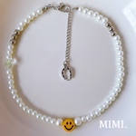 ビーズチョーカー☺︎ビーズネックレス⚪️パール調ビーズ☺︎ニコパール☺︎ /MIMI. ⇝♡