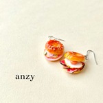 ⌘ ミニチュア ベーグルサンド ⌘ イヤリング(金具変更可)