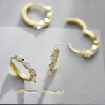 クリスタルワンタッチフープピアス/イヤリング