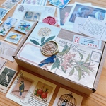 一点もの　鳥のコラージュBOX+紙モノセット❸