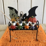 ガラスのハロウィンオブジェ(うさかぼちゃ) F