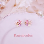 再々‥販❀ビジュープリンセスフラワーピアス、イヤリング❀ラプンツェル