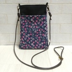 リバティ  カステラーヌ コーデュロイ×帆布 スマホ ポシェット サコッシュ  