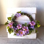 ◆コスモスのリース【K】◆アーティフィシャルフラワー・リース・壁掛け・造花◆花倶楽部 