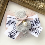 新作♡クリスマスねこちゃん☆音符リボン♡推し活♡キッズクリップ♡バッグに付けても♡プチギフト