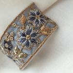 インド刺繍　バレッタ　ポニーテール　ヘアアクセサリー