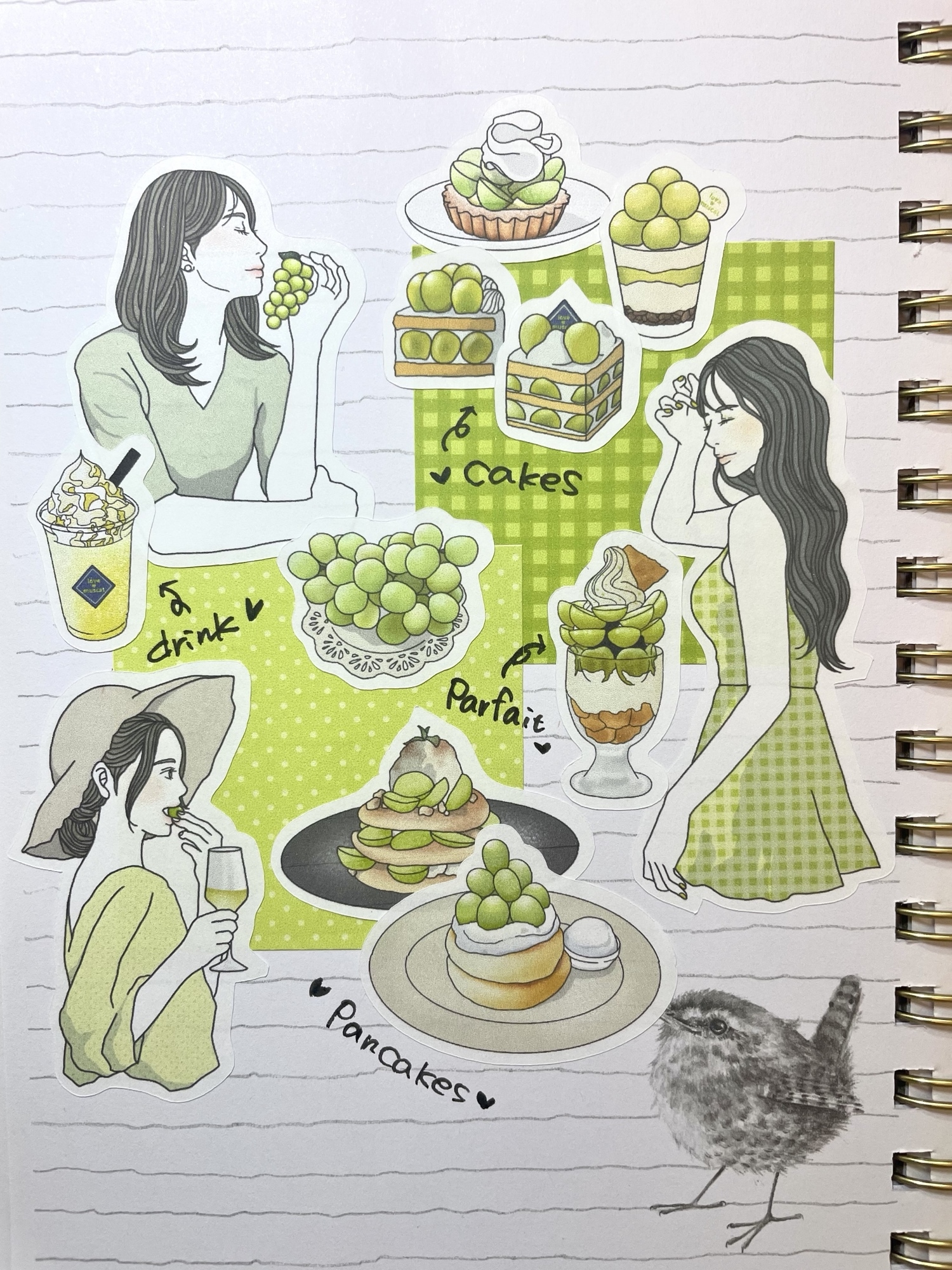 ☆再販☆女の子のフレークシール【october】後ろ姿 - Kawaii