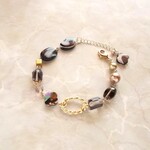 ブラウンシェルの秋色ブレスレット　