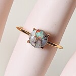 小さなコッパーオパールリング(SILVER925製)