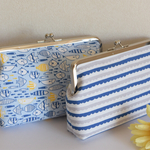 【SALE】おさかなと海のがま口通帳ケース