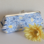 【SALE】おさかなと海のがま口ポーチ 