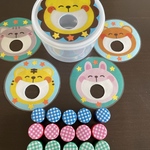選べるぽっとん落とし　5種類　動物　たっぷり遊べるぽっとん15個　知育玩具