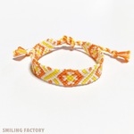 花柄ミサンガ/白いお花×オレンジ×イエロー