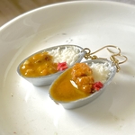 ミニチュアフード カツカレーと野菜ビーフカレーのピアス or チャーム 