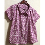 リバティ＊Maddsie＊の大人可愛いシャツブラウス(L)